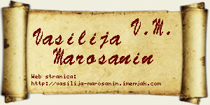 Vasilija Marošanin vizit kartica